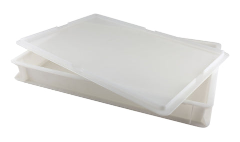 Genware DB-14 Dough Box 60 x 40 x 7.5cm 14Lt Cap White