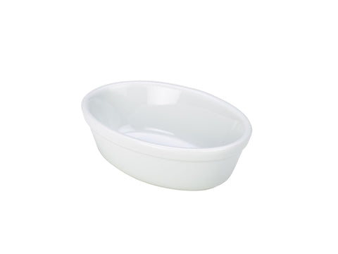 Genware F20-W Royal Oval Pie Dish 16cm White - Pack of 6