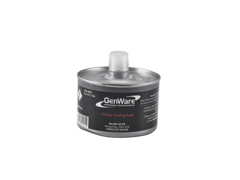 Genware GH-600 Gen-Heat DEG Adj Heat Chafing Fuel 6 Hour Can - Pack of 24