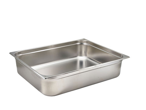 Genware GN21-150 St/St Gastronorm Pan 2/1 - 150mm Deep
