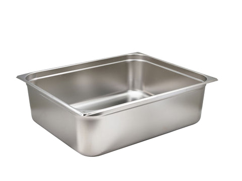 Genware GN21-200 St/St Gastronorm Pan 2/1 - 200mm Deep