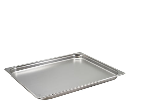 Genware GN21-40 St/St Gastronorm Pan 2/1 - 40mm Deep