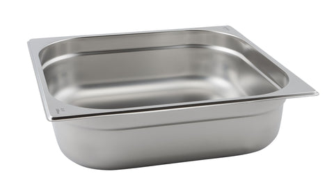 Genware GN23-100 St/St Gastronorm Pan 2/3 - 100mm Deep