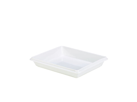 Genware GN2B-W Royal Gastronorm Dish 1/2 55mm White