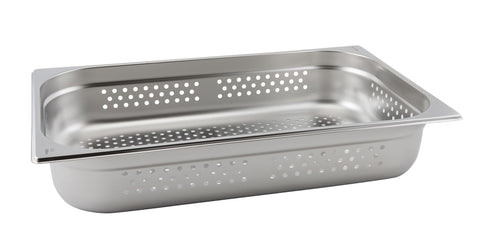 Genware GNP11-100 Perforated St/St Gastronorm Pan 1/1 - 100mm Deep