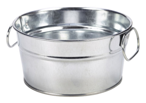 Genware GSB15 Galvanised Steel Serving Bucket 15 x 8cm - Pack of 6