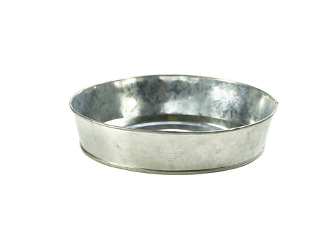 Genware GSP22 Galvanised Steel Serving Platter 22 cm Dia - Pack of 6
