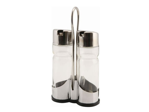 Genware 4016 Oil & Vinegar Set With Stand