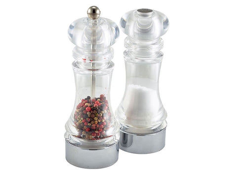Genware 9103 Acrylic Pepper Mill & Salt Shaker Set