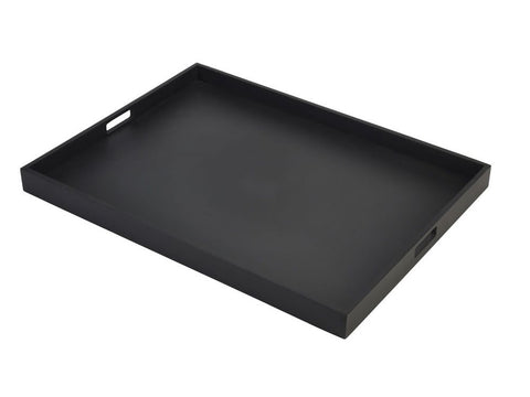 Genware BT4432BK Solid Black Butlers Tray 44 x 32 x 4.5cm