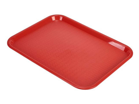 Genware CT1216-05 Fast Food Tray Red Medium