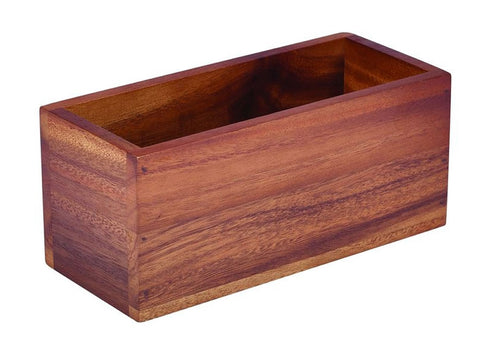 Genware DWTC-1 Acacia Wood Table Caddy 23 x 10 x 10cm