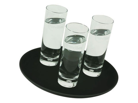 Genware GG1600BLK Gengrip 16" Round Non-Slip Tray Black