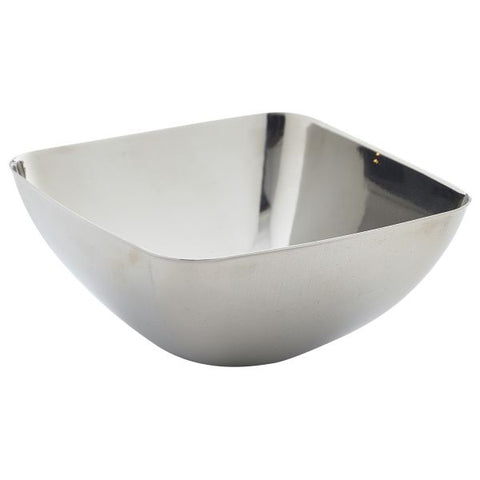 Genware SBSQ18 Stainless Steel Square Snack Bowl 18cl/6.25oz