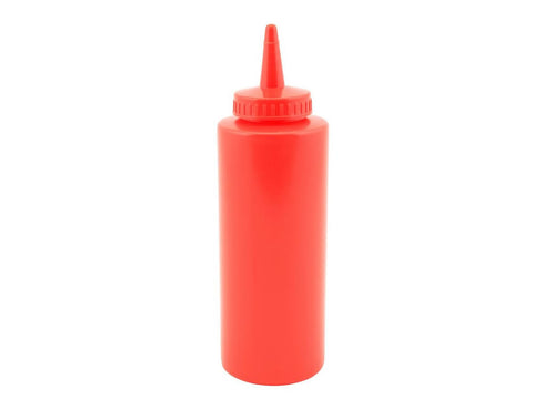 Genware SQB12R Squeeze Bottle Red 12oz/35cl