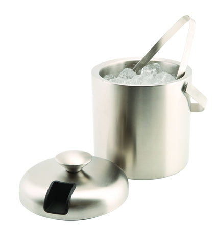 Genware ICBKT Insulated St/St Ice Bucket&Tong 1.2L
