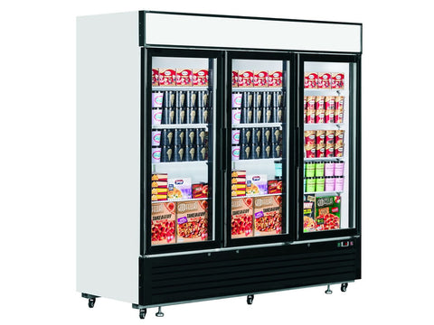 Interlevin LGF7500 2050 Ltr Triple Glass Door Display Freezer