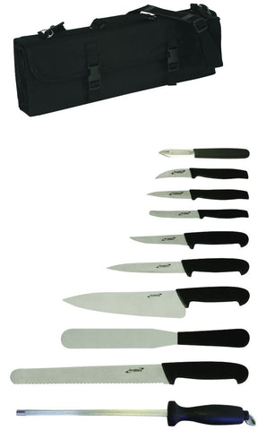 Genware KNIFESET10 10 Piece Knife Set + Knife Case