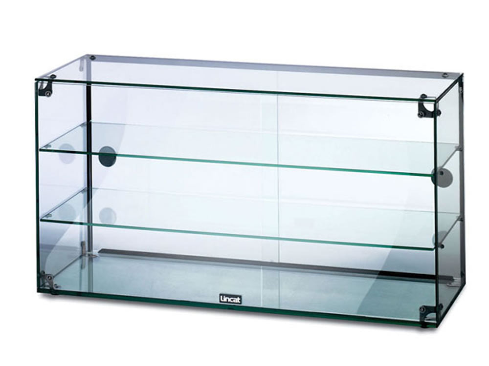 Horizontal glass clearance display cabinet