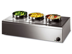 Lincat LRB3 Dry Heat Bain Marie with Round Pots