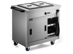 Lincat P6B2 Panther Slim Mobile Hot Cupboard with Bain Marie Top