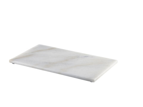 Genware MBL-3218W White Marble Platter 32x18cm GN 1/3