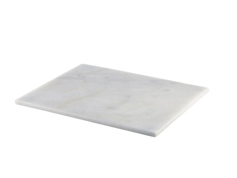 Genware MBL-3226W White Marble Platter 32x26cm GN 1/2