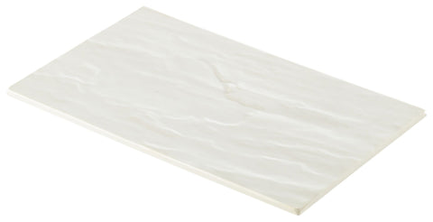 Genware MEL14-SLW White Slate Melamine Platter GN 1/4 26.5x16cm