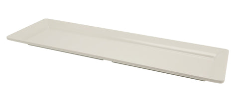 Genware MEL24-WT White Melamine Platter GN 2/4 Size 53X17.5cm