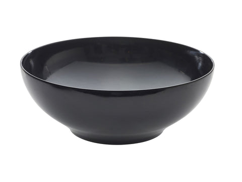 Genware MELRB-35BK Black Melamine Round Buffet Bowl 35.5cm