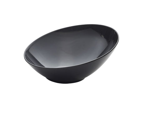 Genware MELSLB-30BK Black Melamine Slanted Buffet Bowl 30 x 29 x 13cm