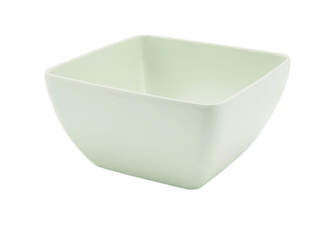 Genware MELSQB-12 White Melamine Curved Square Bowl 12.5cm