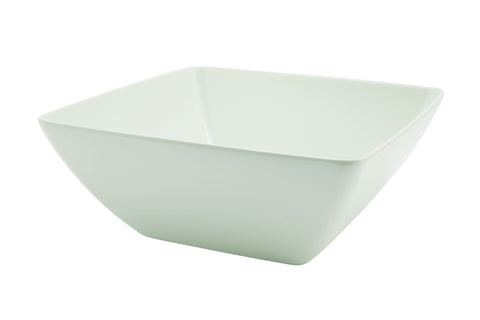 Genware MELSQB-28 White Melamine Curved Square Bowl 26.2cm