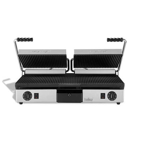 Hallco MEMT16050XNS Panini/Contact Grill - Ribbed Top and Bottom