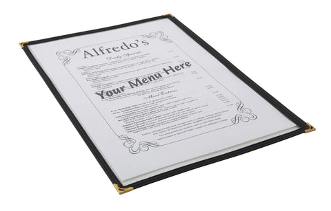 Genware MHAM2 American Style Clear Menu Holder - 1 Page