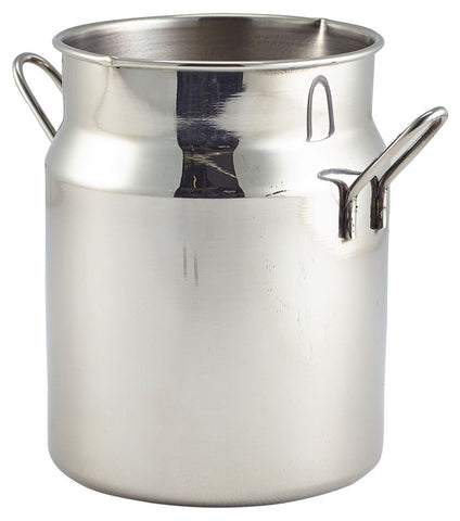 Genware MMC16 Mini Stainless Steel Milk Churn 16oz - Pack of 12