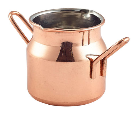 Genware MMC25C Mini Copper Milk Churn 2.5oz - Pack of 12