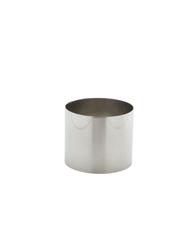 Genware MR76 Stainless Steel Mousse Ring 7x6cm - Pack of 12