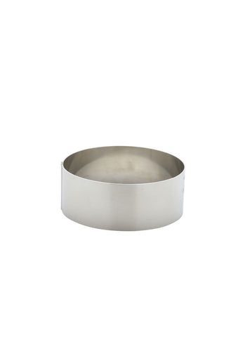 Genware MR935 Stainless Steel Mousse Ring 9x3.5cm - Pack of 12