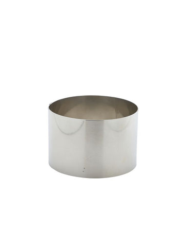 Genware MR96 Stainless Steel Mousse Ring 9x6cm - Pack of 12