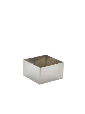 Genware MRSQ635 Stainless Steel Square Mousse Ring 6x3.5cm