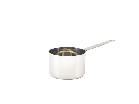 Genware MSP9 Mini Stainless Steel Saucepan 9 x 6.3cm - Pack of 6