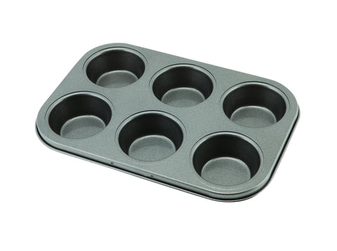 Genware MT-CS6 Carbon Steel Non-Stick 6 Cup Muffin Tray