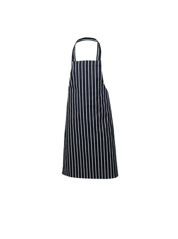 Genware NA08 Navy Butchers Stripe Bib Apron 70cm X 100cm