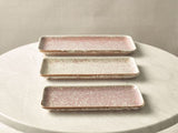 Genware NR-PRS27 Terra Porcelain Rose Narrow Rectangular Platter 27 x 12.5cm - Pack of 6