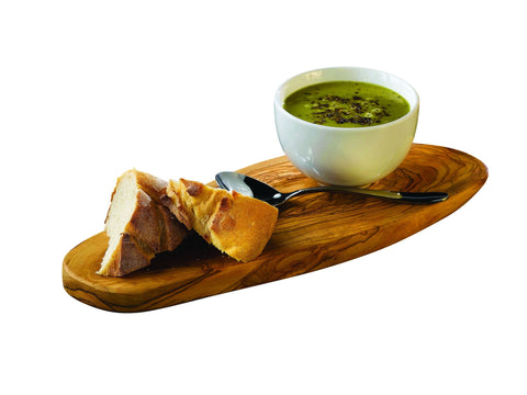 Genware OWRPS Olive Wood Rustic Platter 35 x 13cm+/-