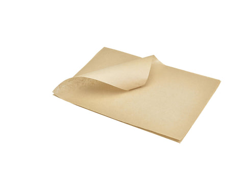 Genware PN0829L Greaseproof Paper Brown 25 x 35cm