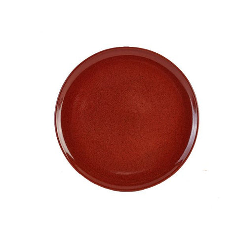 Genware PP-R33 Terra Stoneware Rustic Red Pizza Plate 33.5cm - Pack of 6