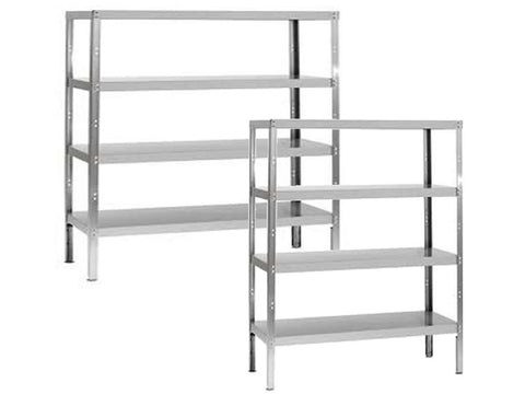 Parry 400mm Deep Stainless Steel 4 Tier Storage Rack