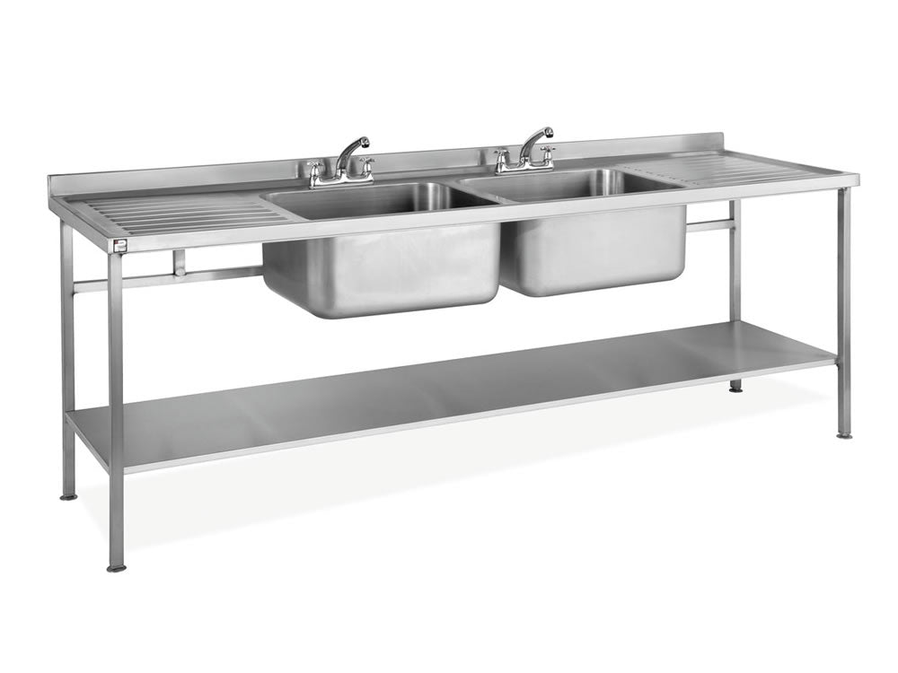Parry 600mm Deep Stainless Steel Double Sink product image